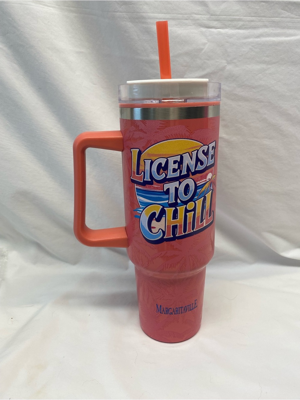 Margaritaville Coral Travel Tumbler with Handle